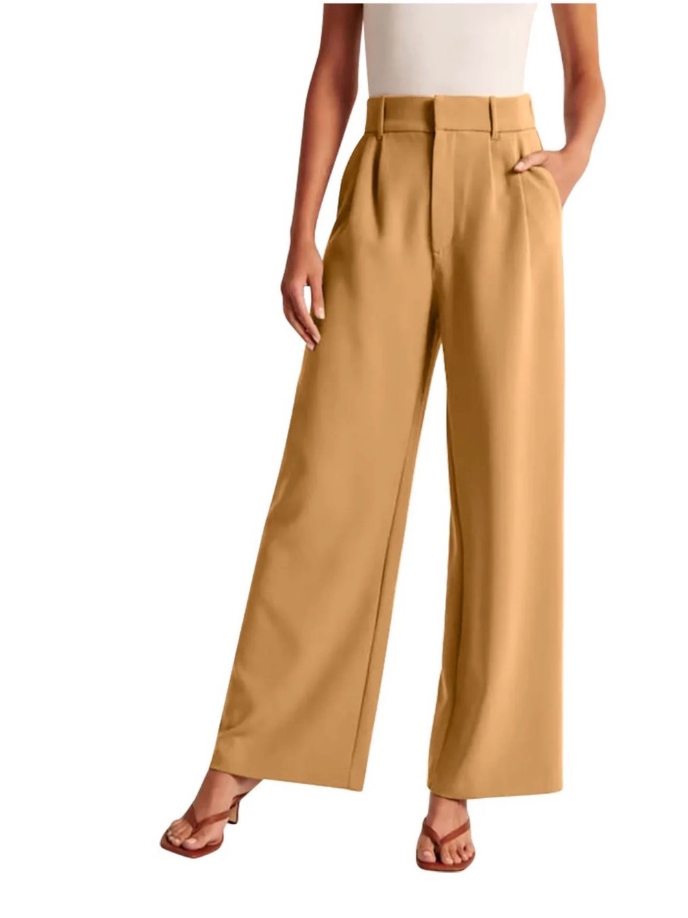 Women’s Wide Leg High waisted Flowy Business Casual Comfy Trousers XXL